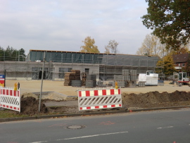 Baustelle des neuen Supermarkts in Langendamm